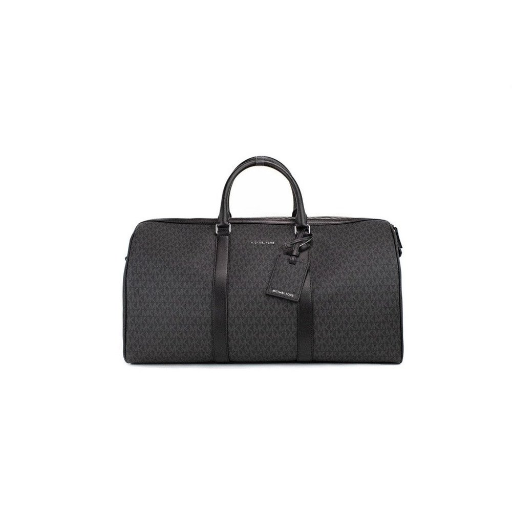 NEW Michael Kors Harrison Black Large Duffle Bag PVC Travel Weekender Luggage - Picture 11 of 12
